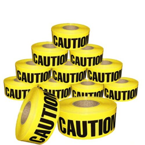 Cordova Pro Pack Yellow Caution Barricade Tape, 3 in. x 1000 ft. Roll, 12-Pack - Picture 6 of 7