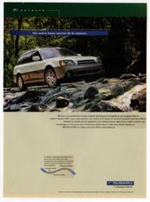 2001 SUBARU Outback Vintage Original Print AD | White SUV river photo Canada FR