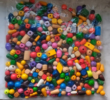 Holzperlen / Aufziehperlen ca. 350 Stück verschiedene Größen