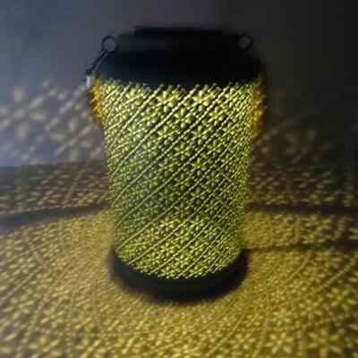 Alpine Corporation 10'' Solar Hanging Green LED Indoor Outdoor Decorative Lantern
