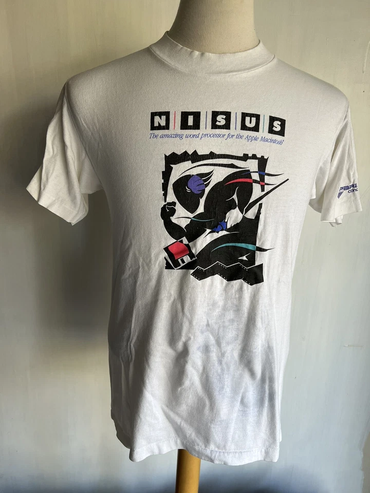 Camiseta Promocional Paragon Años 90 Oficial APPLE MACINTOSH x NISUS (1992) Oficial Vintage Mediana Foto 4 de 4
