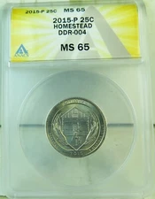 2015 Washington quarter ANACS MS65 *homestead DDR-004* BR