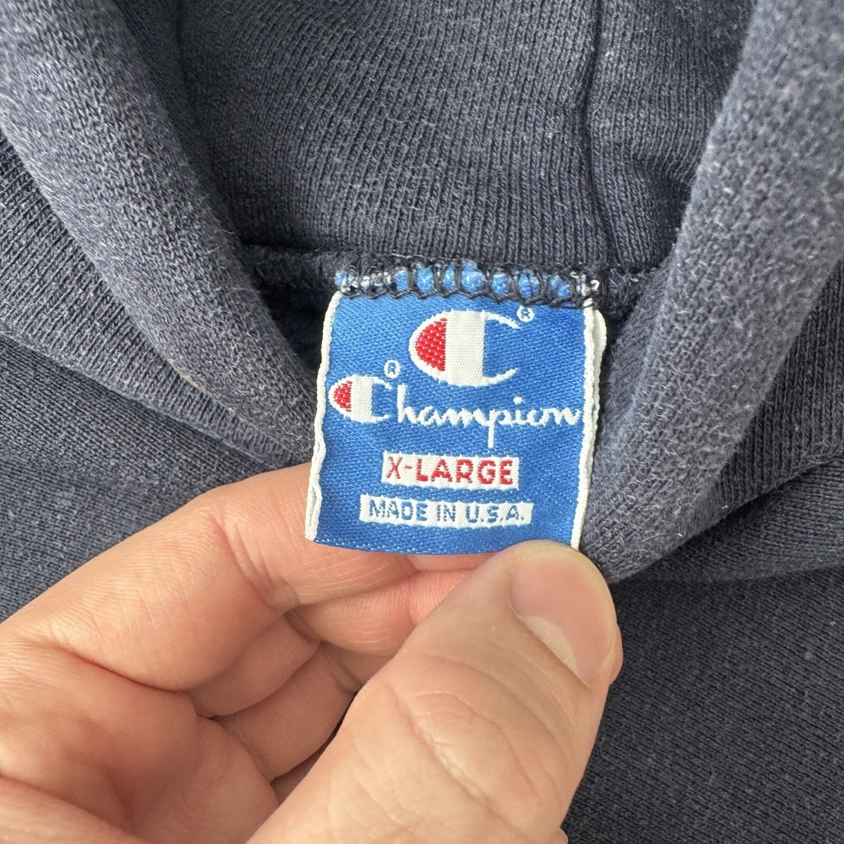 Vintage Champion Reverse Weave Hoodie Sweatshirt XL Navy Vintage Champion Reverse Weave Hoodie Sweatshirt XL Navy