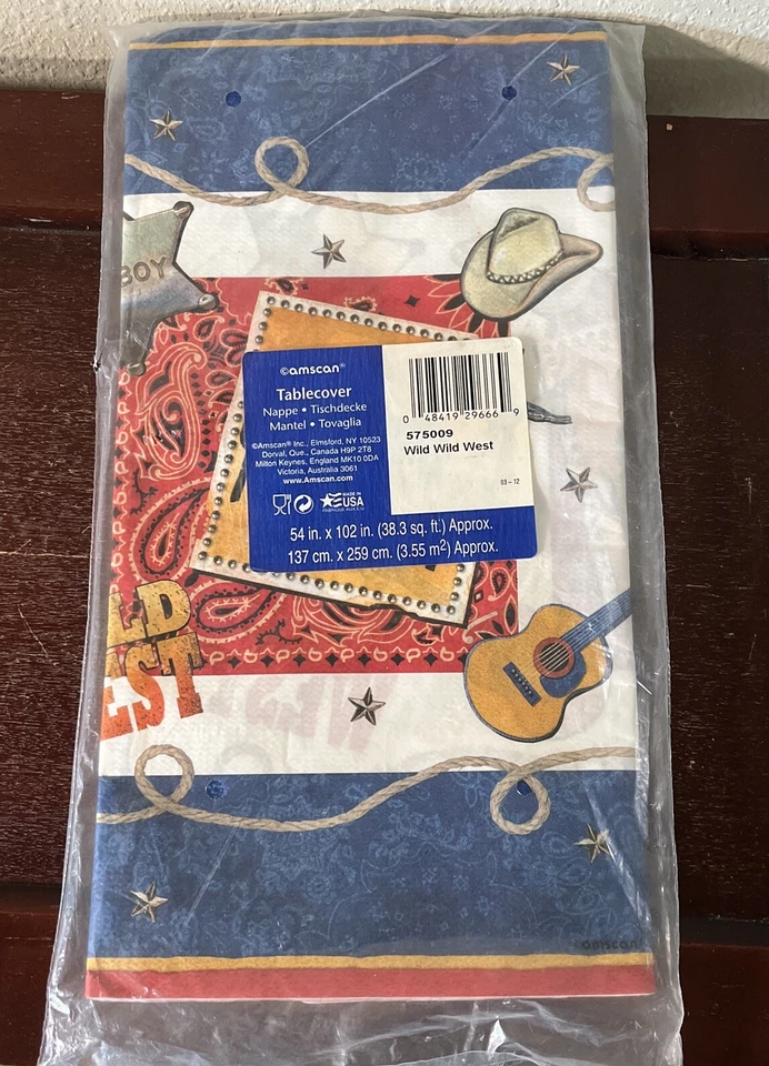 1 Vaquero... Mantel de Papel Fiesta de Cumpleaños Salvaje Oeste 54” X 102 Foto 2 de 2