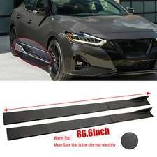 86.6'' Carbon Fiber Side Skirt Extension Rocker Panel Lip For Nissan Maxima