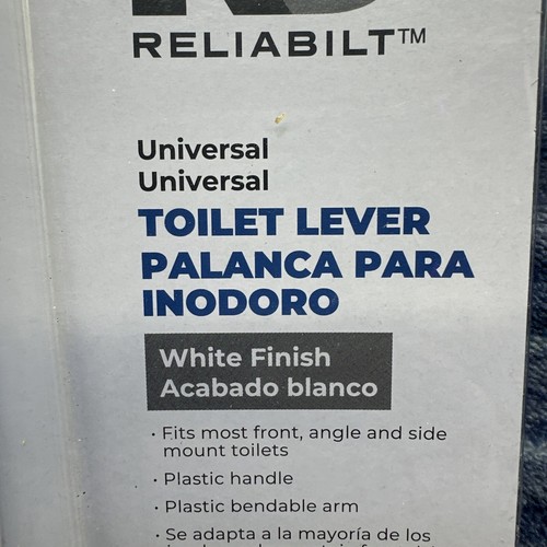 Flush Lever Reliabilt Bendable Arm White Finish 0433122 New Palanca Para - Picture 3 of 12