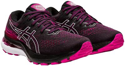ASICS Women's Gel-Kayano 28 Running Shoes, 6.5, Black/Pink
