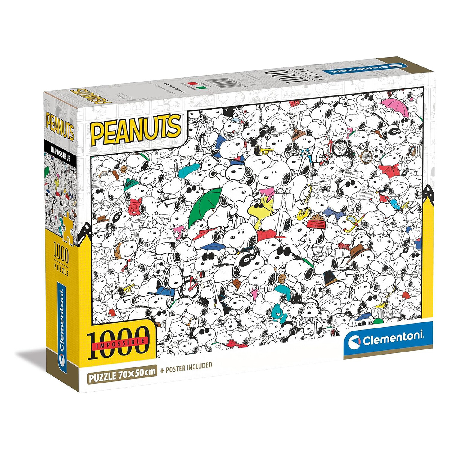 Puzzle 1000 Pezzi Impossible Compact Peanuts CLEMENTONI PUZZLE - X52536