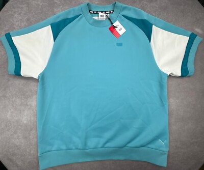 Puma X TMC Hustle Way Top Shirt Men s Size Large Maui Blue NWT
