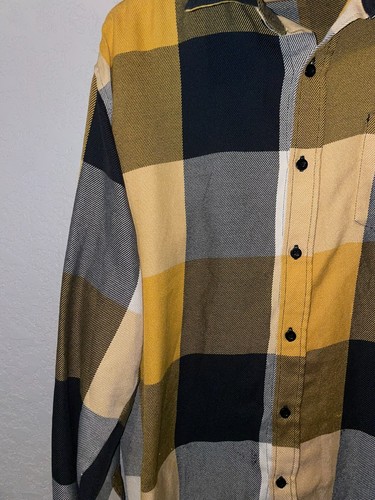 Burton Dry Ride Yellow Plaid Long Sleeve Button Down Shirt M Medium - Picture 5 of 12