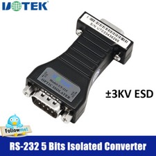 Full-duplex RS232 5 Bits Isolated Converter Serial Adapter Optical Isolator