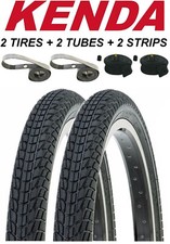Kenda Kontact K841 20" BMX Bike Tires Schrader Valve Tubes Rim Strips KIT