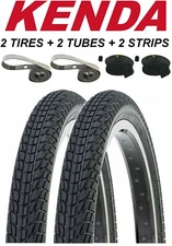 Kenda Kontact K841 20" BMX Bike Tires + Schrader Valve Tubes + Rim Strips  KIT