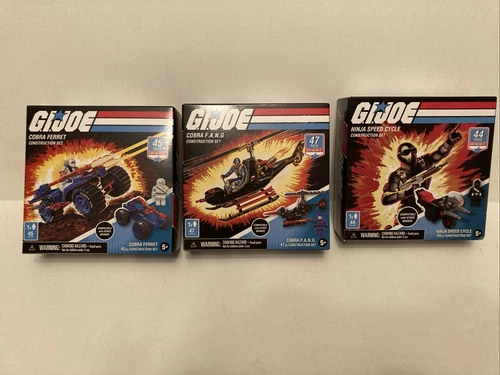 NEW G.I. Joe Construction Set Lot Cobra Commander Snake Eyes Storm Shadow Ninja