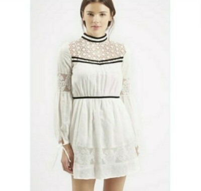 white christmas dresses CROCHET MINI DRESS main image 0