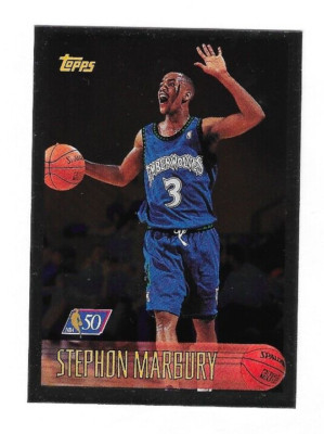 Stephon Marbury 1996 Topps NBA 50th Foil Rookie RC #177 | eBay