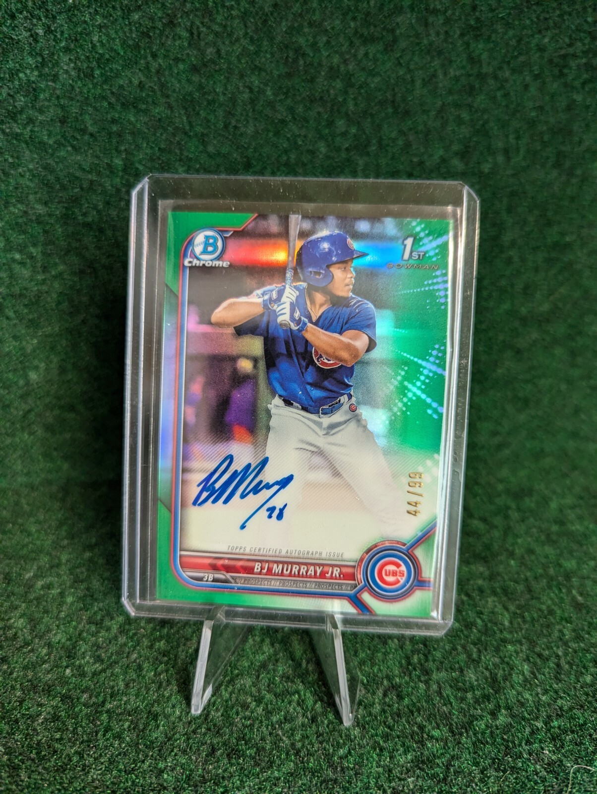 2022 Bowman Chrome - Prospect Auto Green Refractor #CPA-BM BJ Murray Jr Cubs /99
