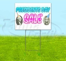 WYPRZEDAŻ NA DZIEŃ PREZYDENTA 18x24 Znak jardowy Z PASEM Falisty bandyta USA OFERTY