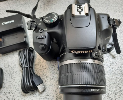 Canon EOS 1000D 10,1 megapixel fotocamera digitale + obiettivo zoom Canon EF-S 18-55 mm IS e borsa - Foto 9 di 17