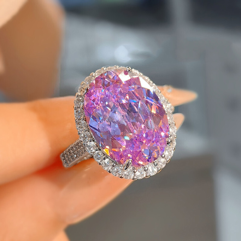 New Ice Flower Cut Purple Amethyst Gems Charm Women Wedding Party