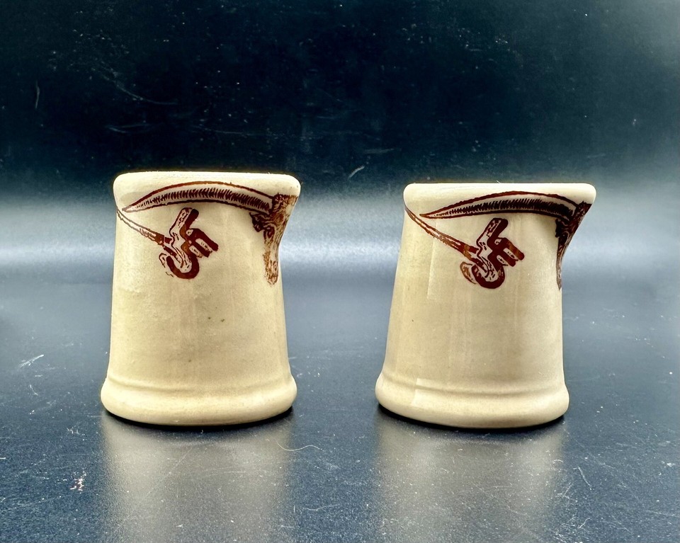 Vintage Wallace China El Rancho Set Of 2 Individual Creamers Restaurant