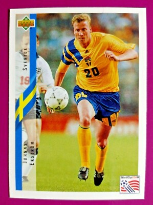 EKSTROM ,SWEDEN-N.77-WORLD CUP USA 94 COLLECTIBLE CARD DELLA UPPER D.E.C.K.