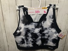 JUSTICE GIRLS SPORTS BRA ATHLETIC 2-PACK BLACK Tie Dye ACTIVE WEAR SIZE 34 NEW