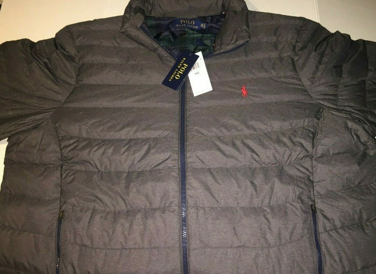 Polo Ralph Lauren Holden Down Packable Quilt Grey Heather Jacket Men's XXL  | eBay