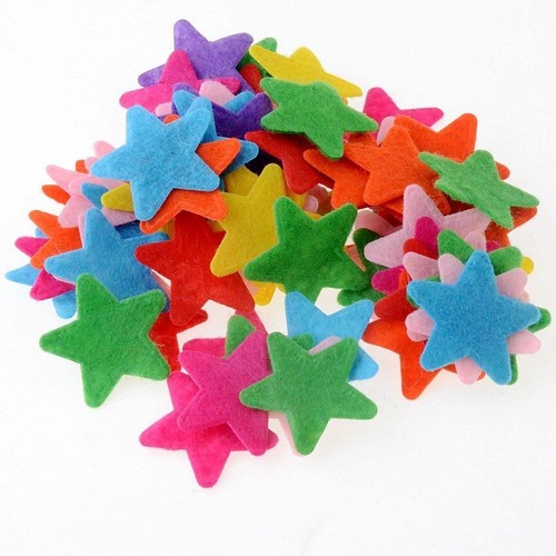 100Pcs Mixed Shapes Felt Patches DIY Garment Applique Craft Decoration Accessory - Picture 9 of 38