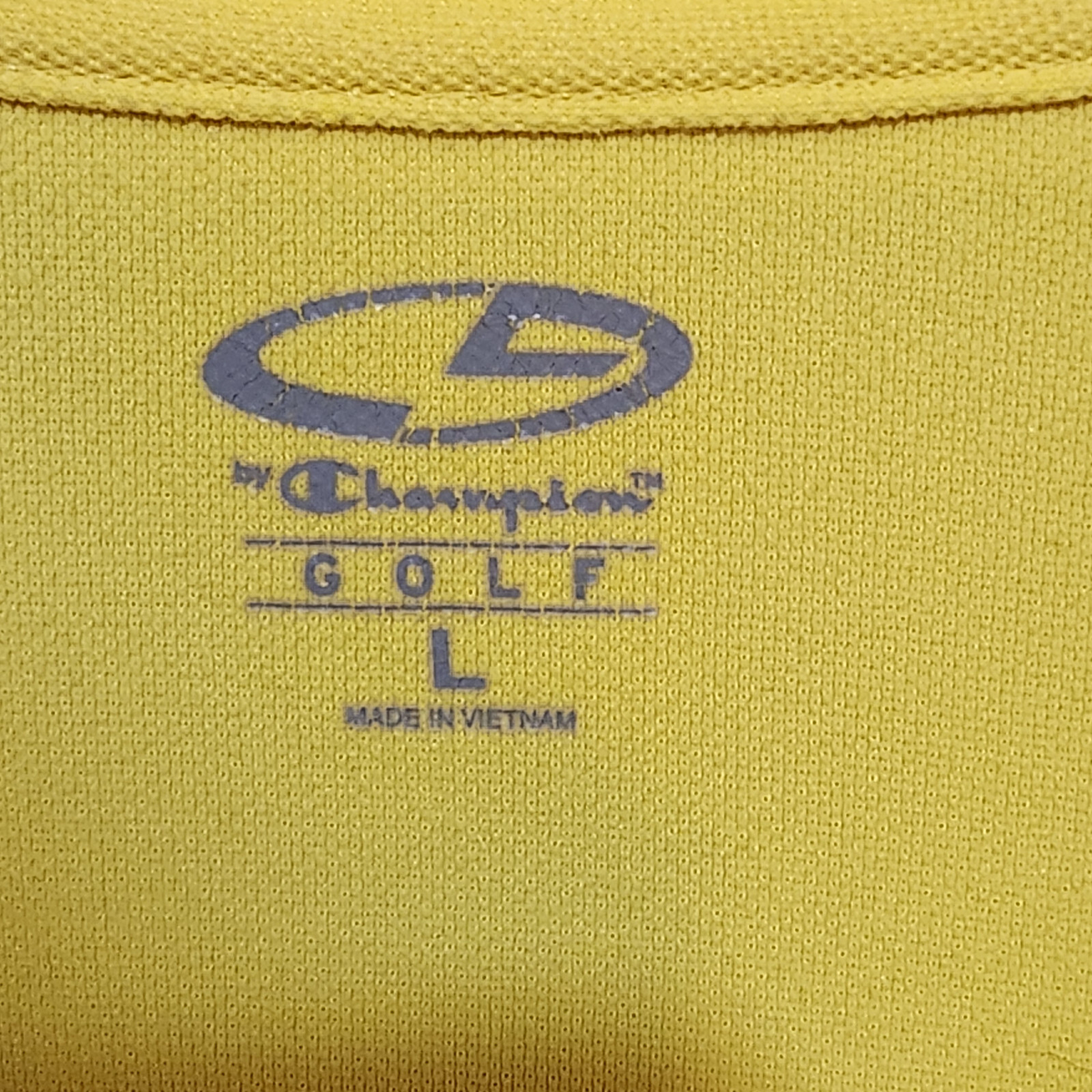 Champion Golf Polo Size Large Yellow