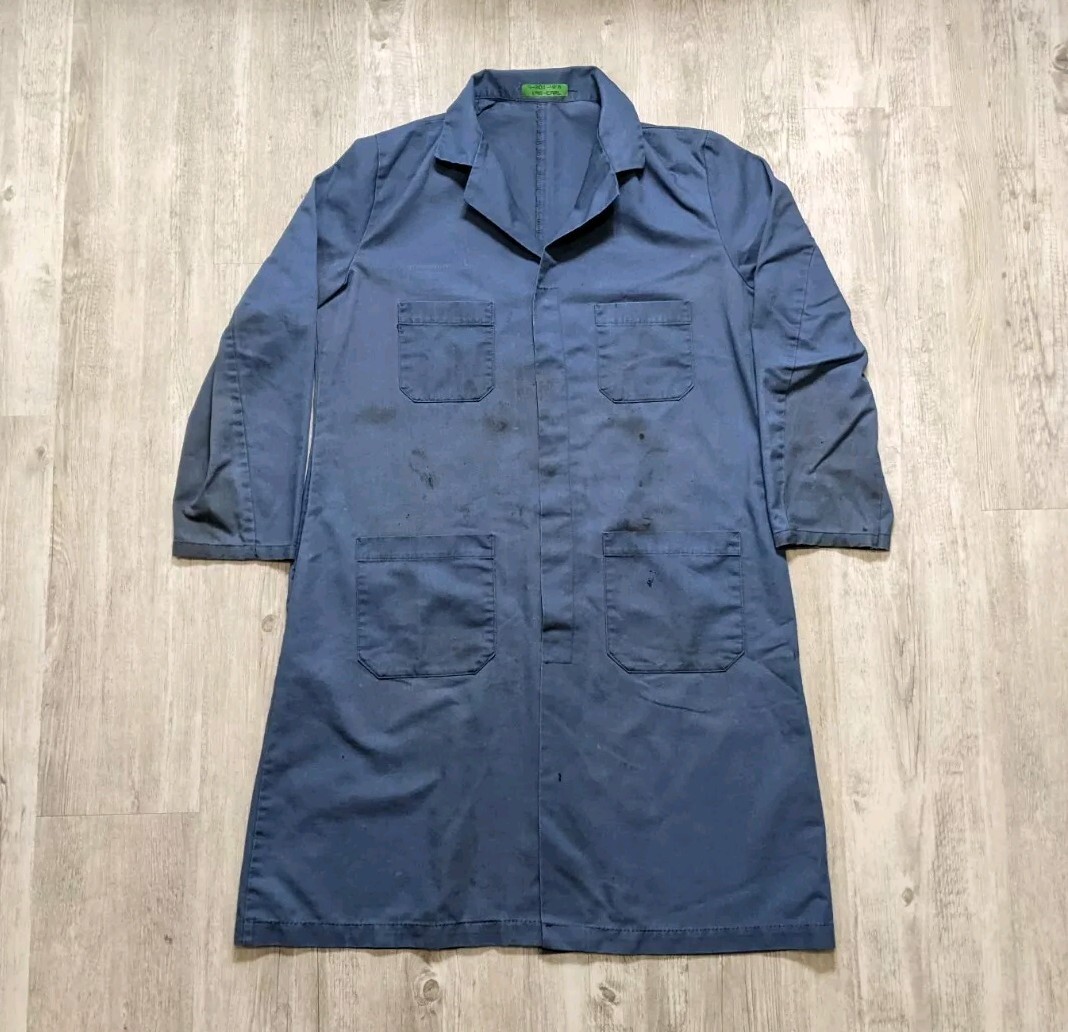 Vintage Wrangler Shop Coat Lab Work Jacket 42 R Made In USA Vintage Wrangler Shop Coat Lab Work Jacket 42 R Made In USA