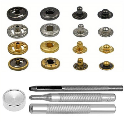 10-100pcs 12mm Schwerlast Snap Verbindungen S FEDER Druckknöpfe + Montage Hand