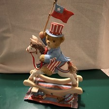 Cherished Teddies Samuel "Hooray for the USA" Figurine 109636