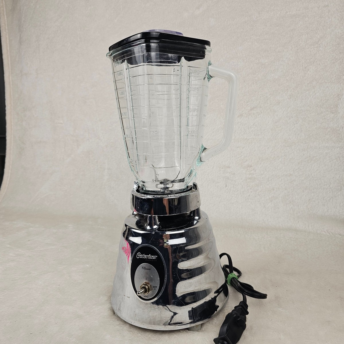Vintage Osterizer Oster Classic Blender 564A Silver Chrome Beehive