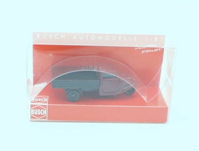 Busch H0 89103 Modellauto  PKW Tempo Dreirad ''Bordeaux'' (1935) rot-schwarz 1:87
