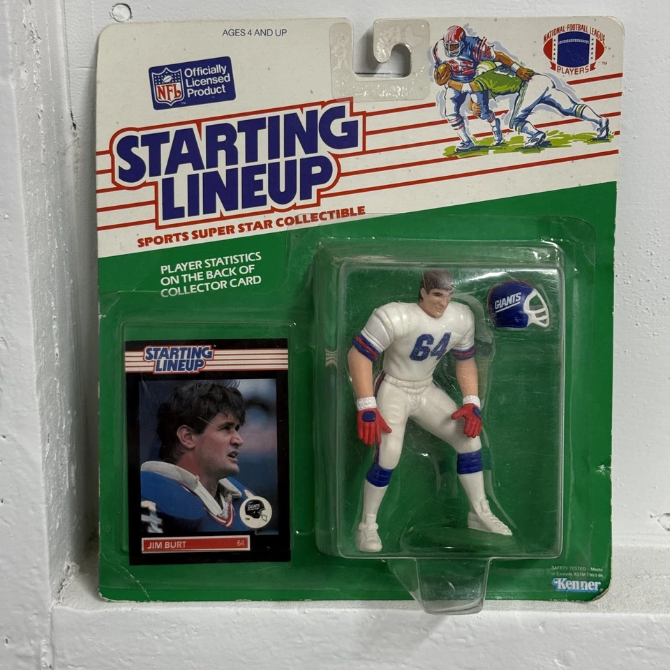 1989 Starting Lineup Jim Burt NY Giants Sealed NFL Football Kenner Action Figure - Image 2 of 4