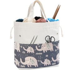 Crochet Bag, Handy Knitting Project Yarn Bag, Crochet Accessories Yarn Storag...