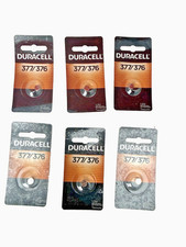 12 count Duracell 377/376 Silver Oxide Batteries SR66 SR626W D377B2 1.5V