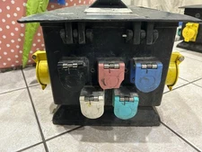 200 / 50 Amp CamLock Quad Box Cable Feeder Panel - Cam Splitter Panel