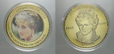 MEDAGLIA PRINCIPESSA DIANA 1998 IN METALLO DORATO