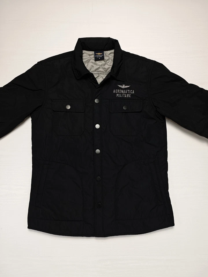 AERONAUTICA MILITARE Giacca Uomo Imbottita Trapuntata Tasche Giubbotto Blu Tg M - Immagine 4 di 4