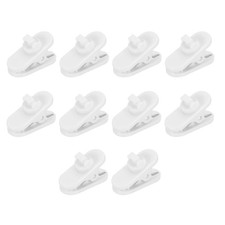10 Pcs 360 Degree Rotate Headphone Wire Clip 0.94"x0.39"x0.59" White