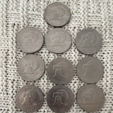 1976 Eisenhower Dollar Lot of 10 Bicentennial Liberty Bell Moon Design Coins