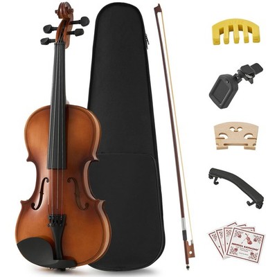4/4 Full Size Beginner Violin   Acoustic Fiddle Set for Adults, Teens, and St...