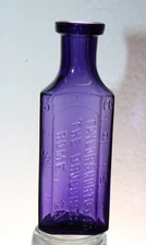 AUGUSTA GA TAYLOR & NORTON CO DRUGGISTS MEDICINE BOTTLE  3 3/4'' PURPLE