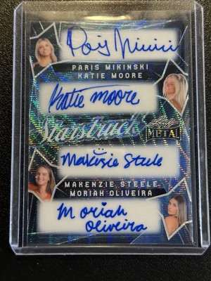 2024 Leaf Auto Track Katie Moore Moriah Oliveira Paris Mikinski Makenzie #d 1/4