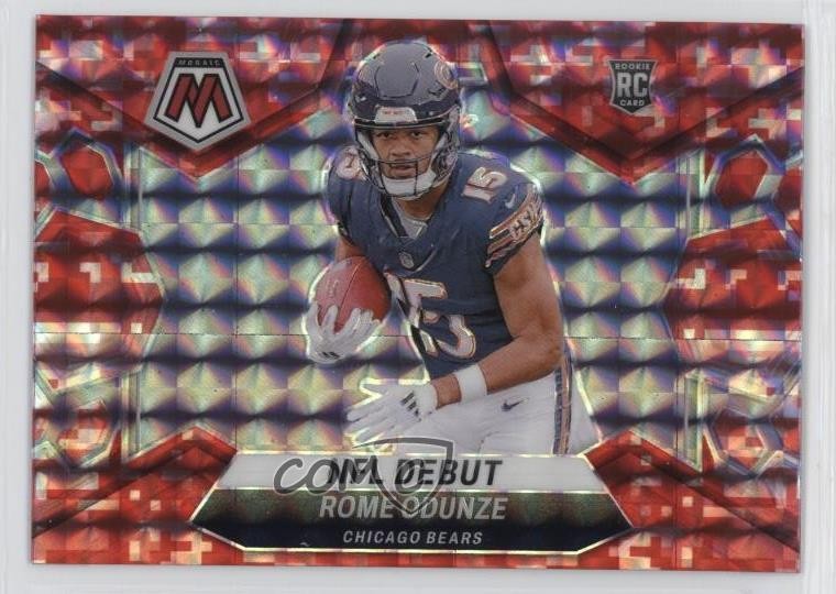 2024 Panini Mosaic NFL Debut Red Camo Prizm Rome Odunze #281 Rookie RC 1gx0
