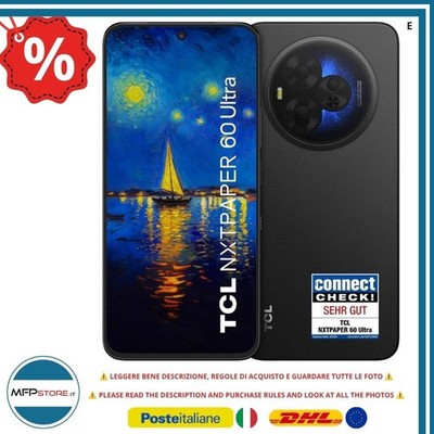 TCL NXTPAPER 60 Ultra 5G Smartphone 7,2'' FHD+ 256GB 50MP Schwarz - Versiegelt