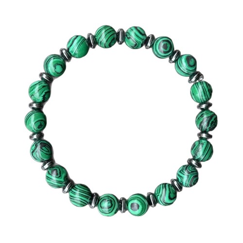 Crystal Bracelet Malachite Handmade Elastic Cord Bracelet Crystal Chain For - Bild 3 von 7