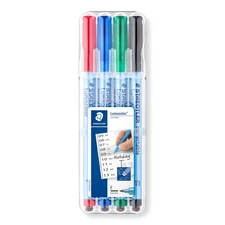 Correctable Fine Point Pens 4 Assorted Colors for Whiteboards 305FWP4